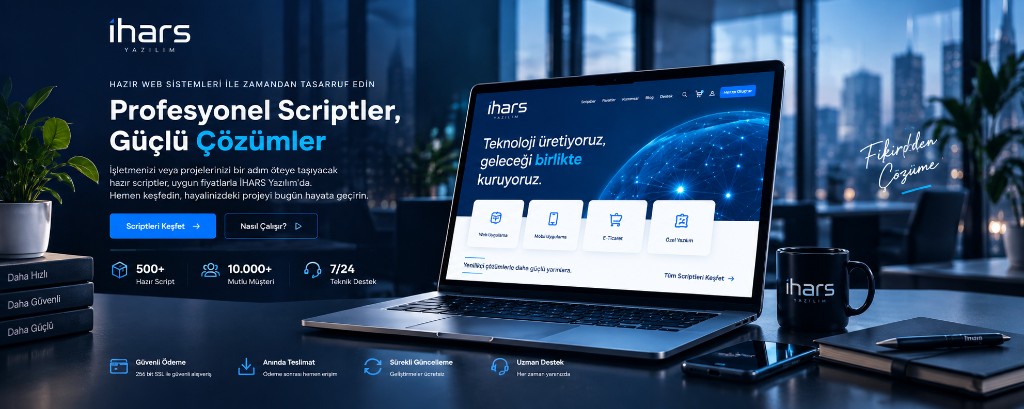 ihars YAZILIM — Profesyonel Scriptler, Güçlü Çözümler